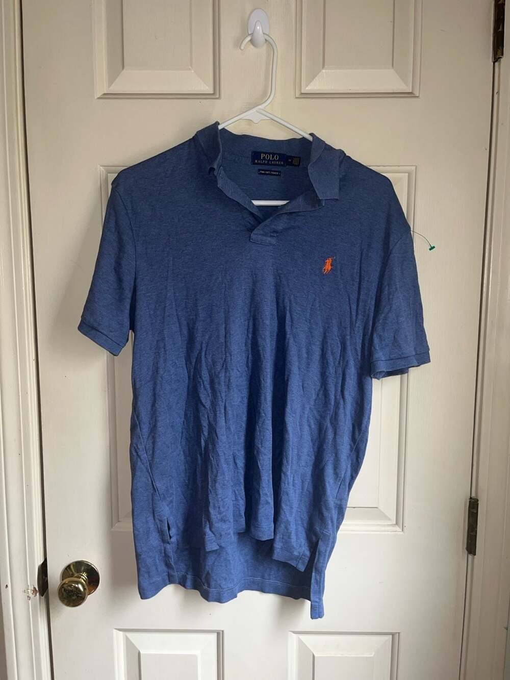 Polo Ralph Lauren Pima Soft Touch Short Sleeve Polo Shirt Blue Size M
